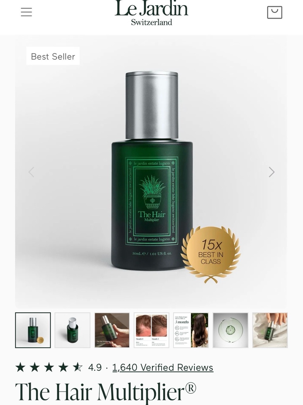 The Hair Multiplier - Green Hair Growth Serum